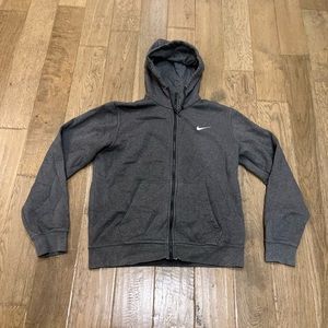 Nike Grey zip up hoodie size Medium